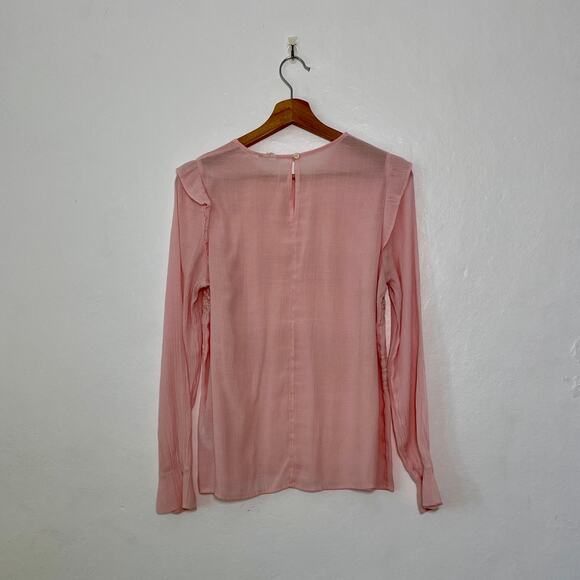 GAP – Pink Lace Panel Long Sleeve Blouse - Picture 2 of 8